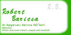 robert baricsa business card